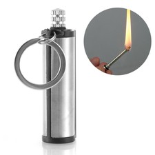 Camping Survival Emergency Fire Starter Flint Match Lighter Key Chain Matches