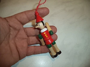 PORTACHIAVI Pinocchio In Legno Snodabile Souvenir 10 cm NUOVO - Picture 1 of 2