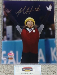 APOLO ANTON OHNO AUTOGRAPHED SIGNED 8 X 10 PHOTO MOUNTED MEMORIES AUTHENTIC COA - Picture 1 of 2