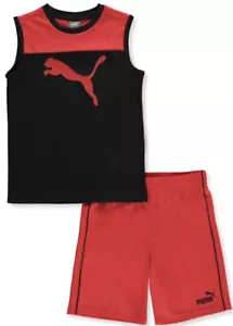 Neu mit Etikett! Puma Kinder Outfit 2-teilig Gr. 6 rot/schwarz - Bild 1 von 4