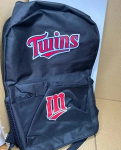  Minnesota Twins BackPack Black I Work School Gym Sports Genuine Merchandise NWT - Foto 1 di 6