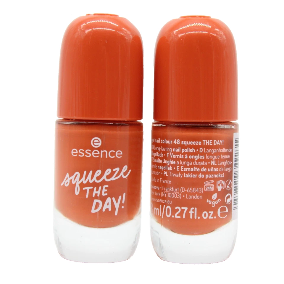 3x essence Gel Nail Colour Nagellack 48 squeeze THE DAY! orange 8ml - NEU - Bild 1 von 1