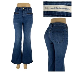 Pilcro Anthropologie Jeans Womens 27 X 32 Flare Denim Stretch High Rise Blue - Picture 1 of 13