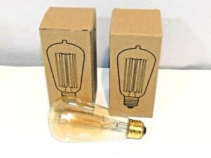 New in Box Two EDISON Light Bulbs Retro Art Deco