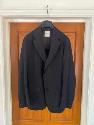 Sage De Cret Black Textured Crinkle Blazer Sports Jacket Size S Wool & Rayon - Image 1 of 4