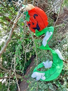 Rare Jack O Lantern & 5 Ghosts HALLOWEEN Outdoor Flag 39" Pumpkin Flag - Picture 1 of 12