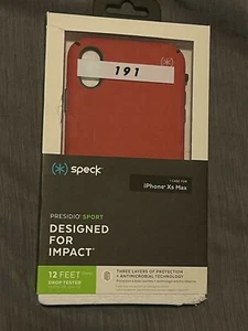 Speck - Presidio Sport Case for Apple® iPhone® XS Max - Black/Heartrate Red - Picture 1 of 2