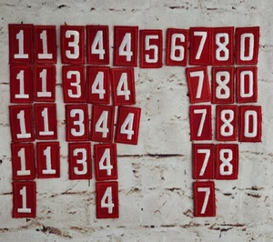 BSA Boy Scouts of America Red/White Troop Number Patches, Pre-owned - Picture 1 of 2