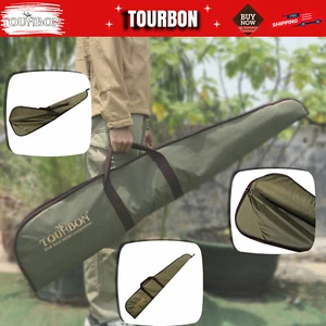 TOURBON Hunting Rifle Scope Case Gun Slip Zippered Bag Weapon Carry Range Pack - Picture 1 of 24