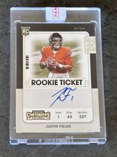 2021 Panini Contenders Justin Fields Rookie Ticket On Card Auto RPS Gradeable 🔥