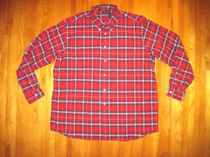 Nautica Red Plaid Long Sleeve Oxford Casual Dress Shirt Size 2XL New - Picture 1 of 10