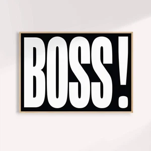 Modern BOSS Typography Art Print Wall Poster for Living Room Decor - Picture 1 of 24