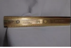 Rotary International Gold Plated Ruler Extruded Precision Straight Edge Engraved - Picture 1 of 10