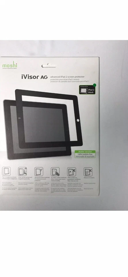 Moshi iVisor AG advanced Apple iPad 2 Screen Protector  - Black - Image 1 of 2