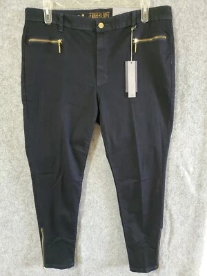 NWTs Jennifer Lopez Pants Women Sz 20W Blk 40x28Tapered Skinny Ankle MidRise J78 - Image 1 of 4