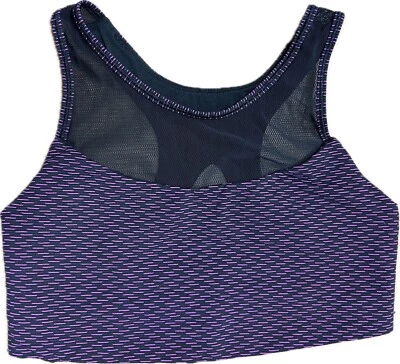 Спортивный бюстгальтер Lululemon Athletica черный и розовый с сеткой для приборной панели с ремешками размер 8 - Изображение 1 из 4