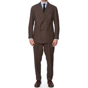 SARTORIA CHIAIA Bespoke Handmade Brown Loro Piana Cashmere Suit EU 54 NEU US 44 - Bild 1 von 10