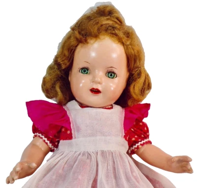 Muñeca Composición Arranbee Nancy 17 pulgadas Ojos Dormidos Verdes Cabello Rubio Años 30 Una Belleza Foto 1 de 4