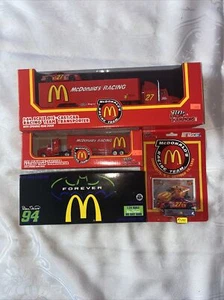 1:24 NASCAR Bill Elliot Batman McDonalds 1994 + 2 transporters & car!! NIP !! - Picture 1 of 7