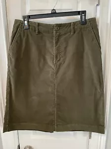 eddie bauer Green corduroy skirt - Picture 1 of 5