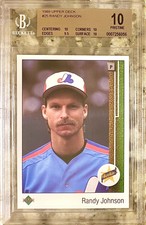 1989 RANDY JOHNSON ROOKIE RC HOF UPPER DECK #25 BGS 10 PRISTINE!!
