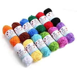 12 x 15g Acrylic Yarn for Crocheting Soft Knitting Yarn for Crafts Multicolor - Picture 1 of 7