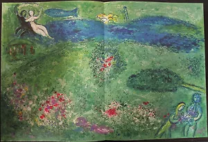 Marc CHAGALL, Offset Lithograph Bookplate, The Orchard, Daphnis & Chloe Suite - Picture 1 of 2