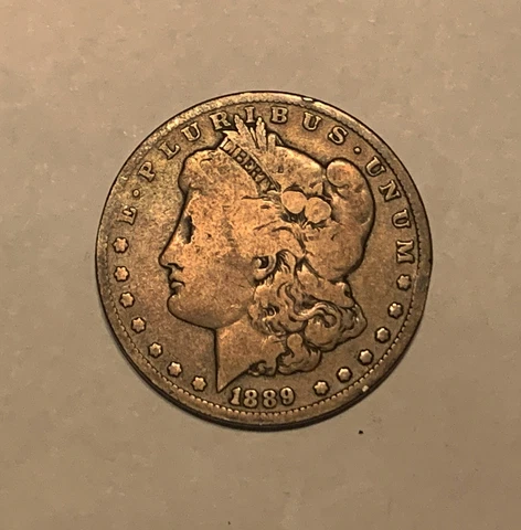 1889 O MORGAN SILVER DOLLAR 90% SILVER WELL WORN NICE POCKET PIECE Cover