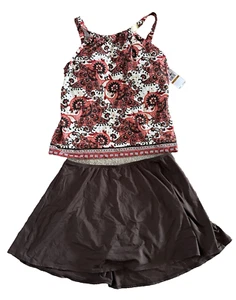 Michael Kors High Neck Tankini SwimSuit 2pc Set Plus Size Women's 16W-New w/tags - Picture 1 of 4