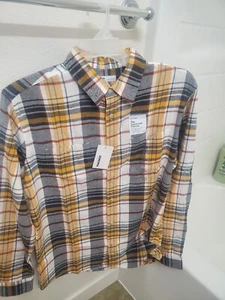 Flanellhemd - Größe L, weiches Tragegefühl - mehrfarbig, gelb,-100% Baumwolle - Indonesien - Bild 1 von 7