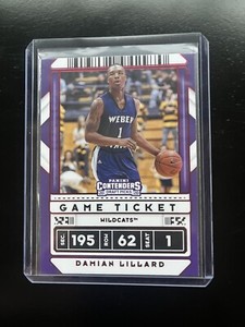 Damian Lillard 2020  Panini Contenders Draft Picks Game Ticket Red  #40