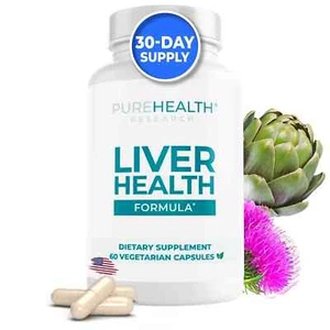 Liver Detox & Cleanse with Milk Thistle - PureHealth Liver Support Supplement - Picture 1 of 9
