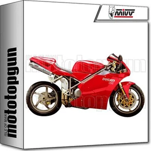 exhaust double silencers titanium oval mivv ducati 748 94/03 - Picture 1 of 3