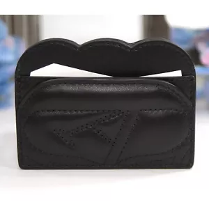 Alexander McQueen Black Quilted Nappa Leather Logo Card Case Holder NWT - Picture 1 of 5