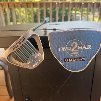 Rife Two 2 Bar Hybrid Tour Mallet Putter 33" w/ Head Cover & 2 Extra Weights RH - Image 1 of 4