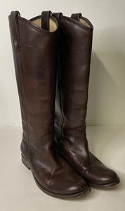 Botas Frye Melissa Botón Mujer Hasta la Rodilla Cuero Montar Marrón 6B77167 Talla 7 - Imagen 1 de 24