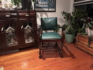 Vintage 1920s Ackmans Oak Office Armchair - Restored - Picture 1 of 6