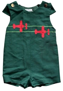 Vintage 1970’s Kid’s Airplane Themed Strampler Shorts Gr. 13 Merry Simmons Eiseman Boys. - Bild 1 von 3