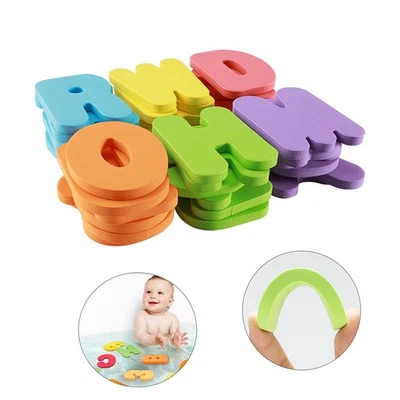 Alfabeto de espuma no tóxica - Juego de 36 letras y números para diversión de aprendizaje en bañera Foto 1 de 4