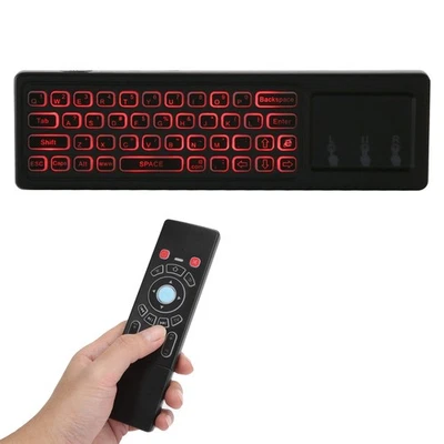 Air Remote Mouse Keyboard 2.4G 6‑Axes Gyroscope Touchpad Backlit For Andro BAJ - Image 1 of 4