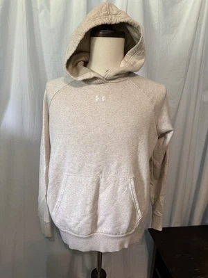 Sudadera con capucha Under Armour para mujer usada en excelente estado. Avena. Bolsillo. Sin cuerda. Talla mediana. Acogedor. Foto 1 de 4