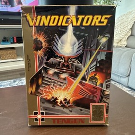 Vindicators NES Tengen game, box, inner sleeve, and cartridge. FAST shipping !!