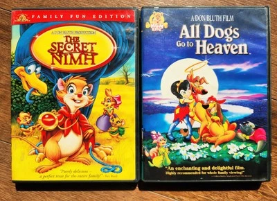 The Secret of NIMH + All Dogs Go To Heaven (3 DVDs) - DON BLUTH - HTF OOP - Image 1 of 4