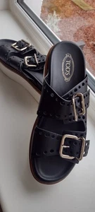 Tod's Black Leather Saddle 40.5 - Picture 1 of 6