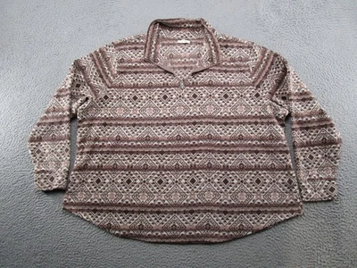 Chaqueta ligera geométrica Maurice’s para mujer talla grande 3X 1/4 cremallera polar Foto 1 de 4