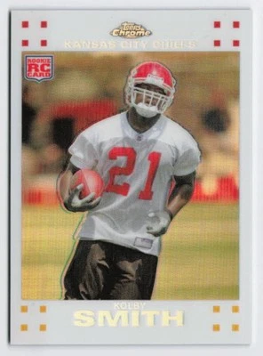2007 Kolby Smith Rookie Card Topps Chrome Refractor /869 #TC197 Chiefs - Image 1 of 3