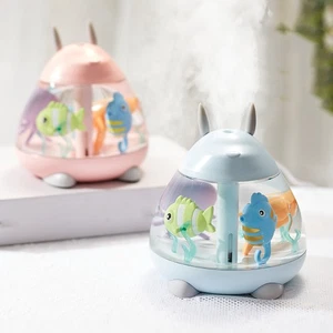 (Pink One Size)Desk Humidifier Silent USB Powered Decorative Marine Animals AM - Picture 1 of 12