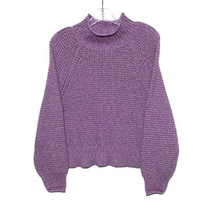 American Eagle Sweater Purple Lilac Honeycomb Womens M Viscose Polyester - Picture 1 of 7