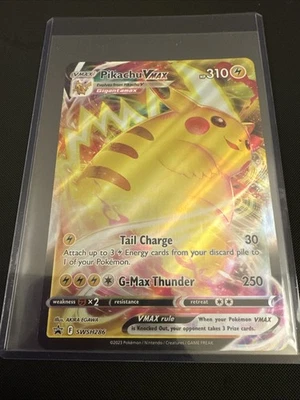 Pokémon TCG Pikachu VMAX Promo Sword & Shield SWSH286 Jumbo Card Holo - Image 1 of 2