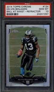 2014 TOPPS CHROME # 124 KELVIN BENJAMIN ☆ROOKIE☆ CAROLINA PANTHERS PSA 10 GEM-MT - Picture 1 of 1